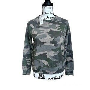 Workshop Republic  Clothing green camo sweatshirt crew neck relax fit size S